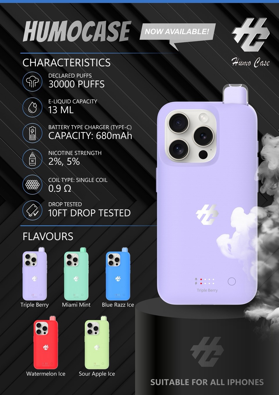 Humo Case voor iPhone 15 telefoonomslag